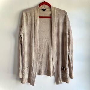 Talbots 100% Linen Open Front Cardigan Size L